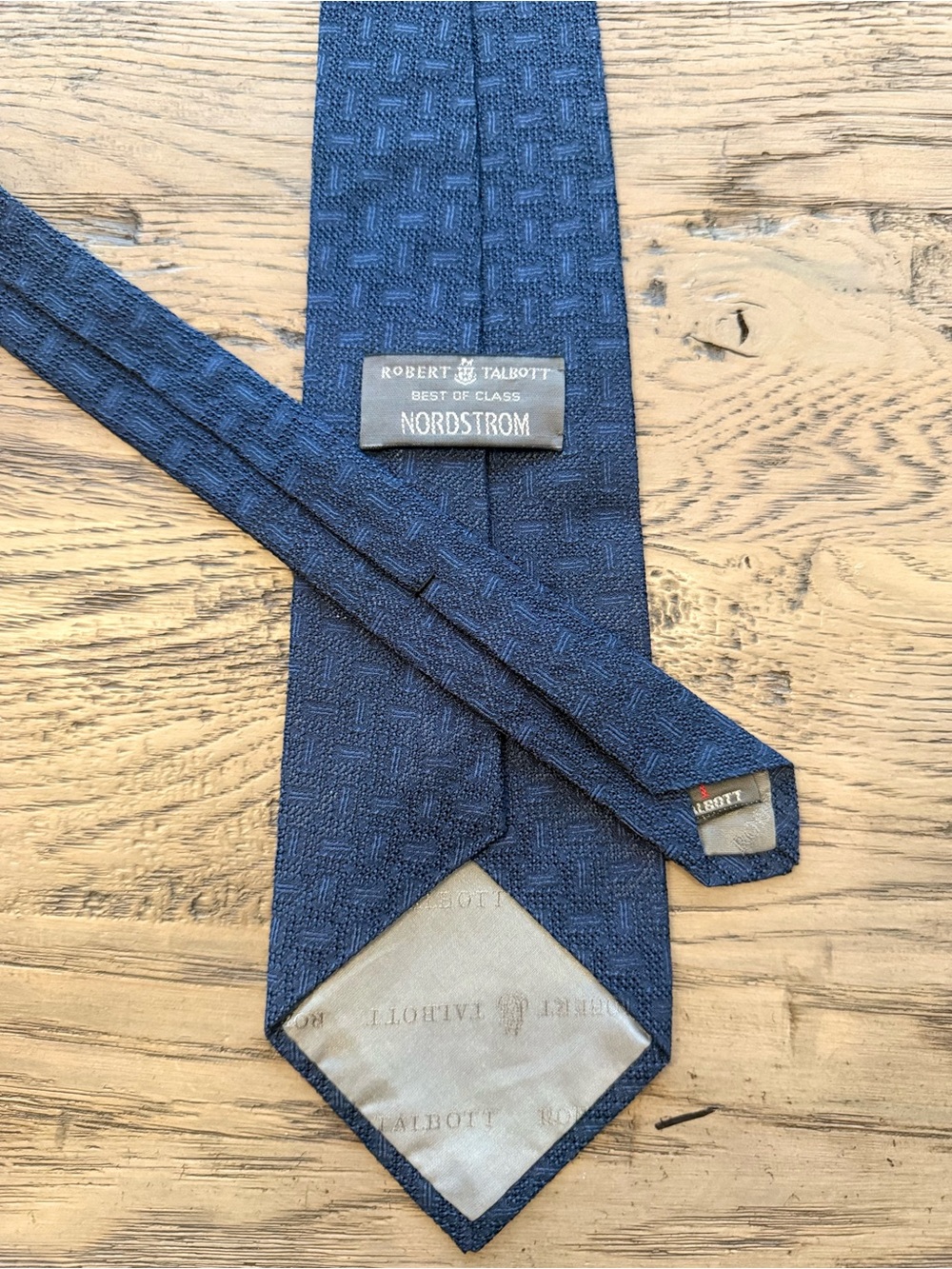 Robert Talbott Navy Textured Silk Tie